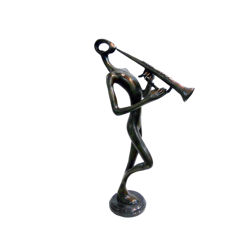 SRB705929 Bronze Abstract 'Trumpet Player' Sculpture by Metropolitan Galleries Inc
