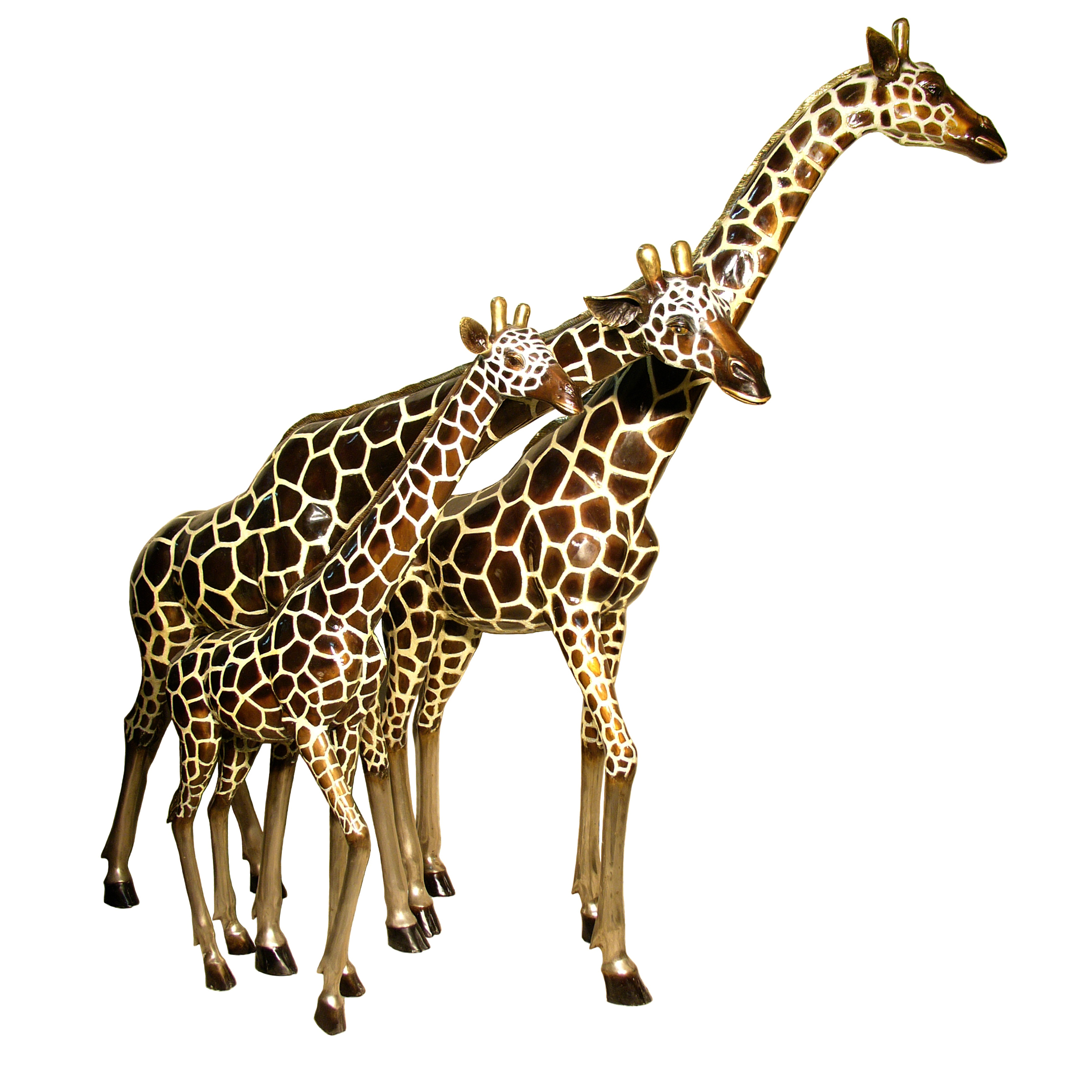 SRB050480-90C Bronze Giraffe Family Sculpture Set by Metropolitan Galleries Inc