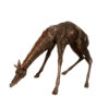 Bronze Giraffe with Neck Down Sculpture
