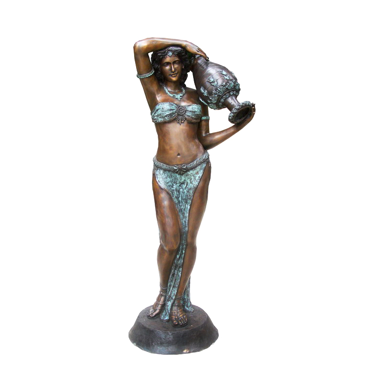 SRB706207 Bronze Lady holding Vase Fountain Sculpture by Metropolitan Galleries Inc