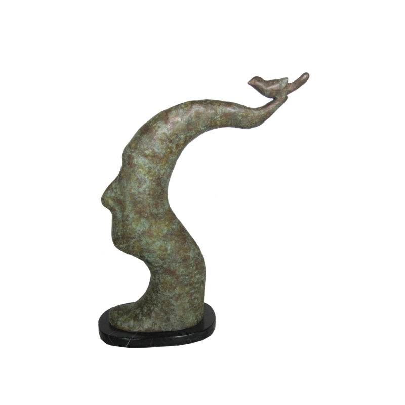 SRB706969 Bronze Abstract Bird Man Sculpture by Metropolitan Galleries Inc