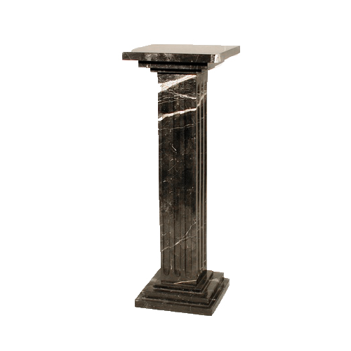 JBP025167 Marble Square Pedestal Panda Black 14 x 40 inches by Metropolitan Galleries Inc