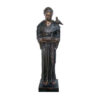 Bronze Saint Joseph with Bird Sculpture