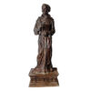 Bronze Holy Priest Sculpture atop Pedestal