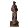 Bronze Catholic Priest Sculpture atop Pedestal