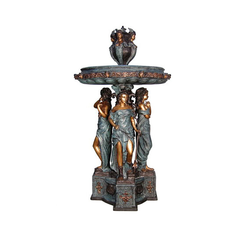SRB052614 Bronze Four Ladies Fountain by Metropolitan Galleries Inc