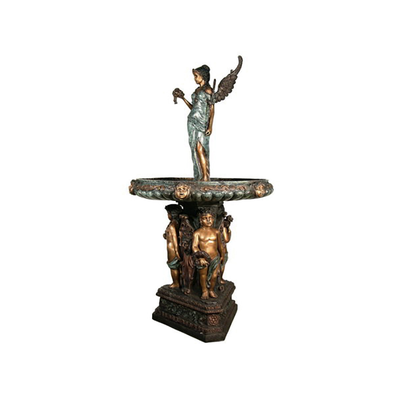 SRB052690 Bronze Angel & Cherubs Fountain by Metropolitan Galleries Inc