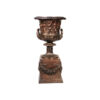 Bronze Festival Planter Urn atop Pedestal