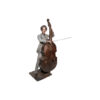 Bronze Boy playing Cello Sculpture