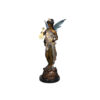 Bronze Angel with Harp Sculpture