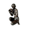 Bronze Kneeling Nude Lady with Jar Fountain