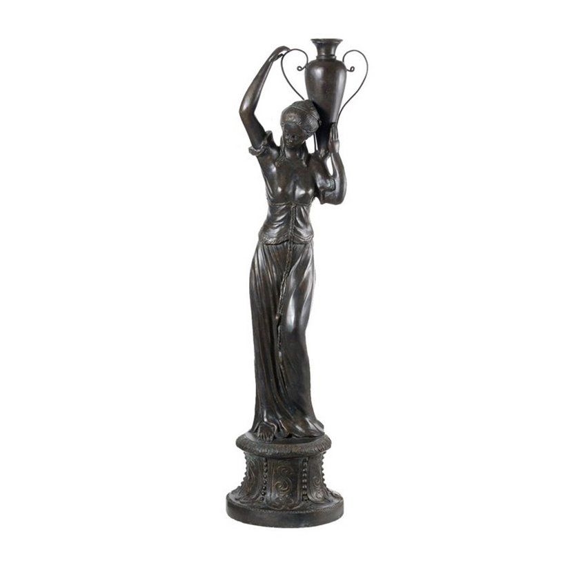 SRB53070 Bronze Classical Deco Lady holding Vase Fountain by Metropolitan Galleries Inc