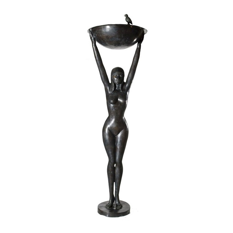SRB89009 Bronze Art Deco Invocation Fountain Sculpture by Metropolitan Galleries Inc