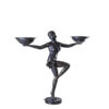 Bronze Art Deco Nude Lady Dancer Fountain