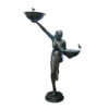 Bronze Art Deco Nude Lady Balance Fountain