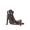 Bronze Sitting Girl with Fishing Net Sculpture