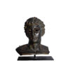 Bronze Male Head Partial Artifact Sculpture