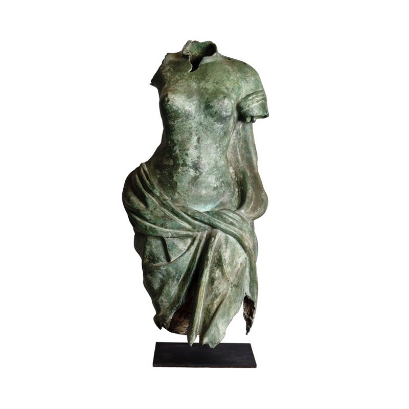 SRB53054 Bronze Female Torso Partial Artifact Sculpture by Metropolitan Galleries Inc