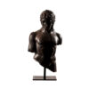 Bronze Roman Greco Male Bust Partial Artifact Sculpture