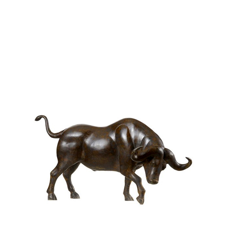 SRB60096 Bronze Contemporary Water Buffalo Sculpture by Metropolitan Galleries Inc
