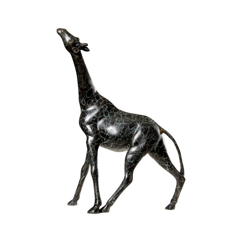SRB60106 Bronze Contemporary Giraffe Table Top Sculpture by Metropolitan Galleries Inc