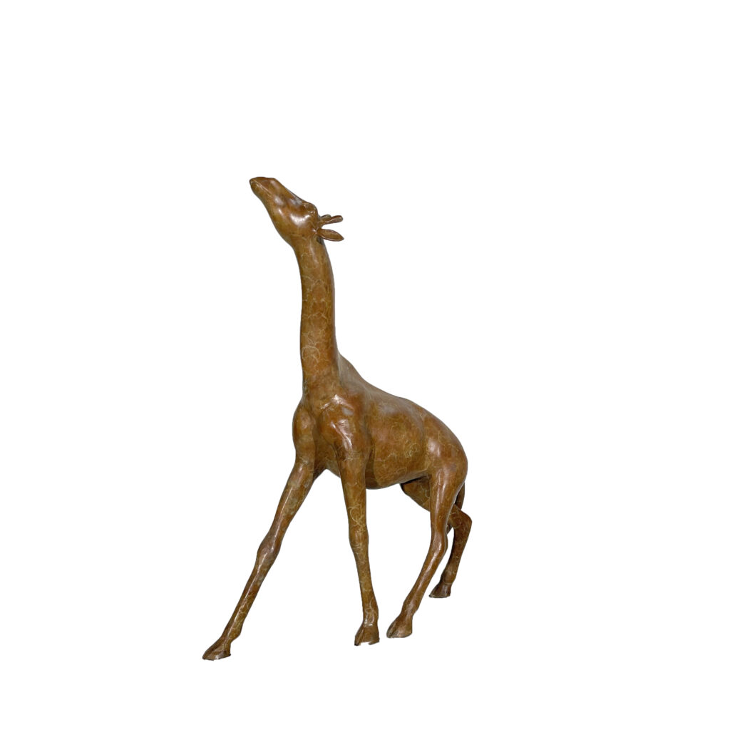 Bronze Medium Giraffe Sculpture Set Metropolitan Galleries Inc.