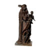 Bronze Saint Rose of Lima with Baby Sculpture