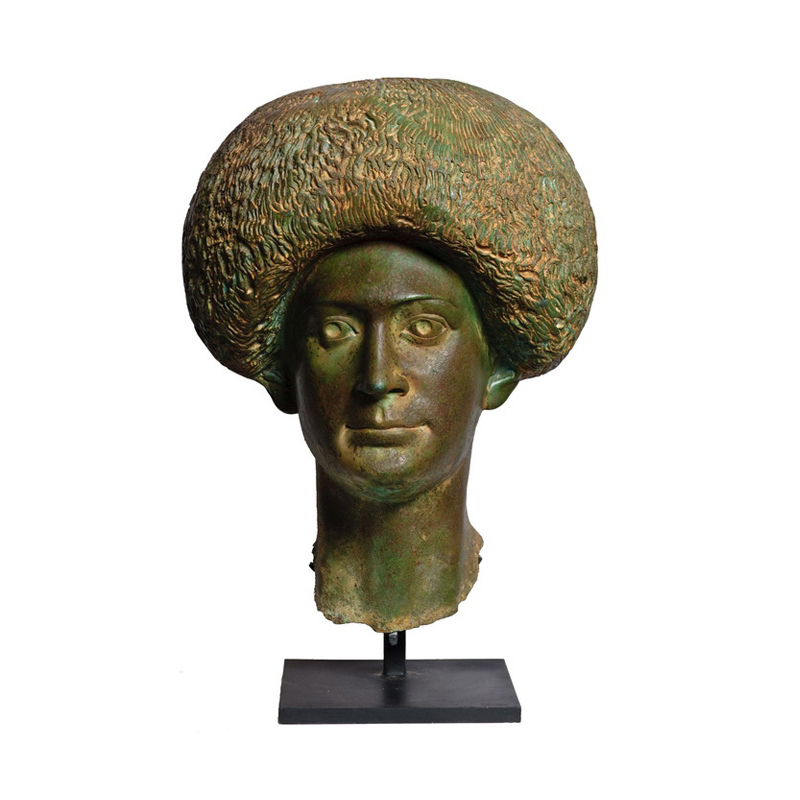 SRB910037 Bronbze Male Head Partial Artifact Sculpture by Metropolitan Galleries Inc