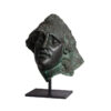 Bronze Emerging Head Partial Artifact Sculpture