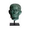 Bronze Male Head Partial Artifact Sculpture
