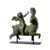 Bronze Cupid on Centaur Partial Artifact Sculpture