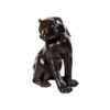 Bronze Sitting Leopard Sculpture