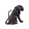 Bronze Sitting Leopard Sculpture