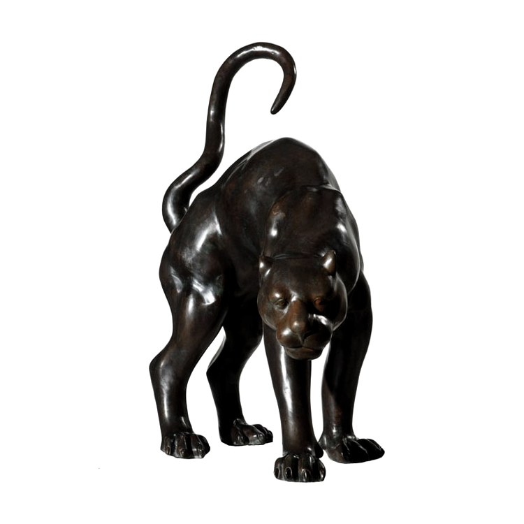 SRB990196 Bronze Walking Leopard Sculpture by Metropolitan Galleries Inc