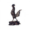 Bronze Walking Rooster Sculpture