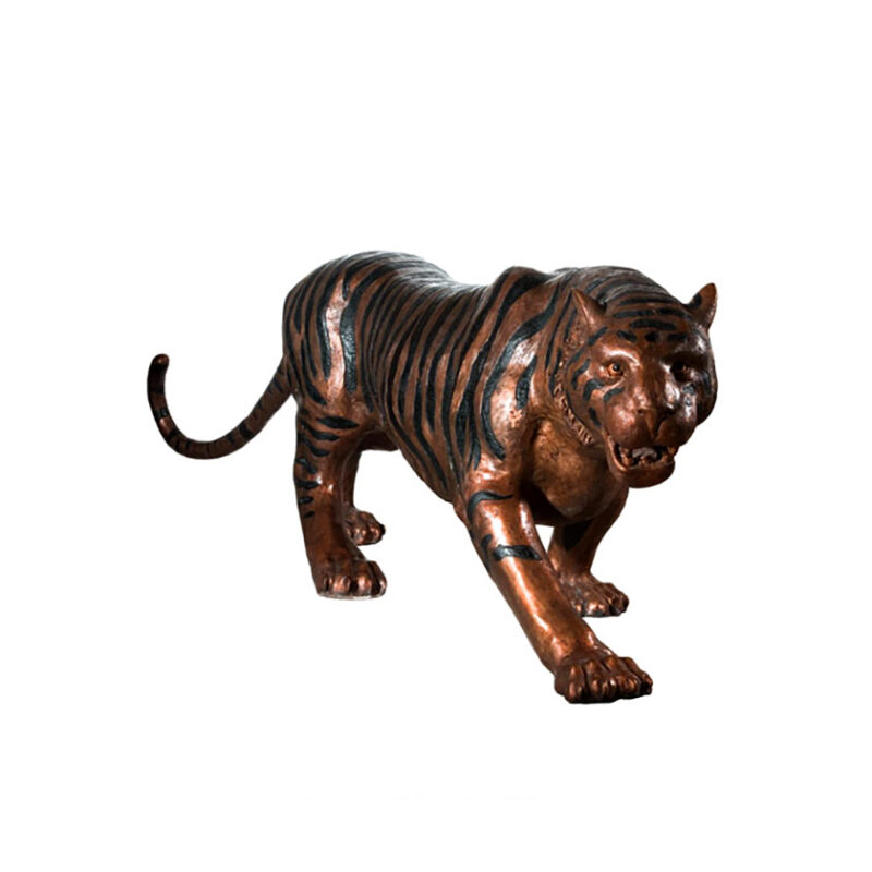 SRB990584 Bronze Walking Tiger Sculpture by Metropolitan Galleries Inc