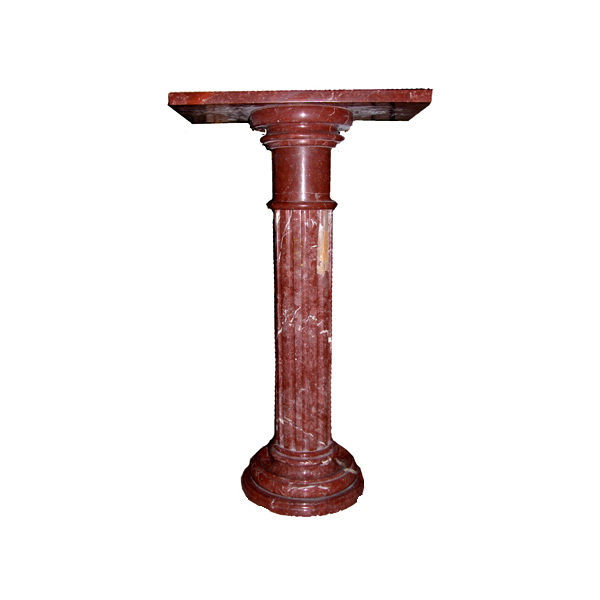 SRBKMS010 Marble Pedestal (Bordeaux Red) by Metropolitan Galleries Inc