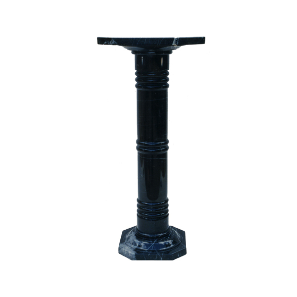 SRBKMS011 Marble Lobbed Pedestal (Anthracite Black) by Metropolitan Galleries Inc