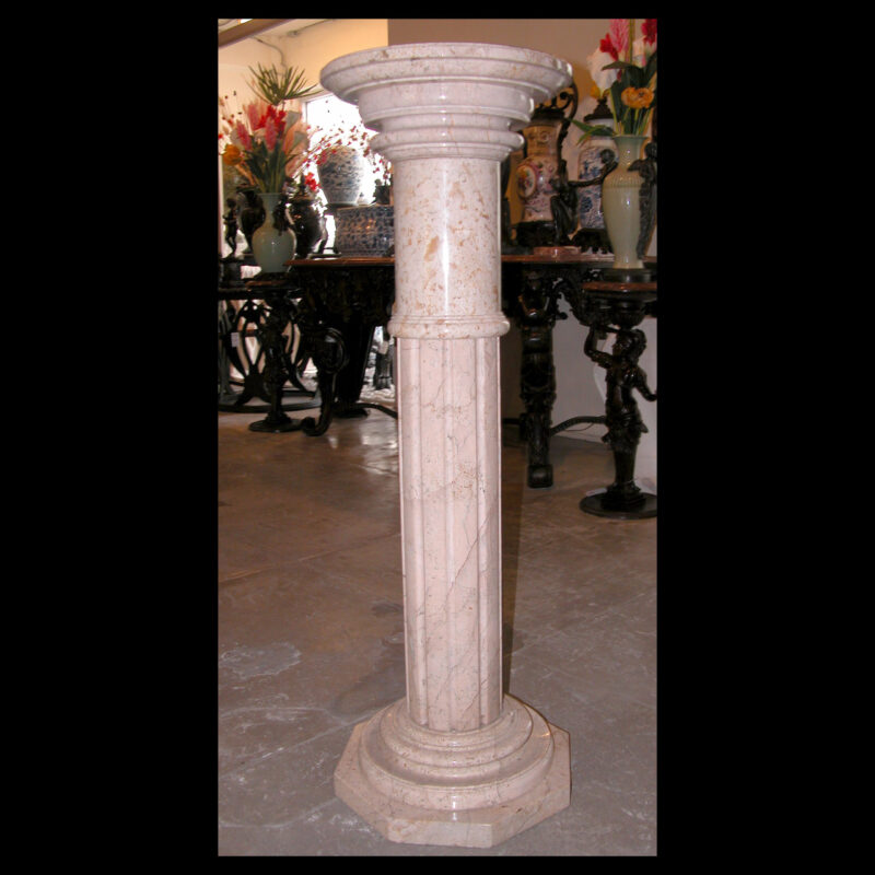 SRBKMS019 Marble Pedestal (Peach) by Metropolitan Galleries Inc