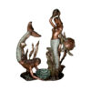 Bronze Mermaids in Sea Fountain Sculpture