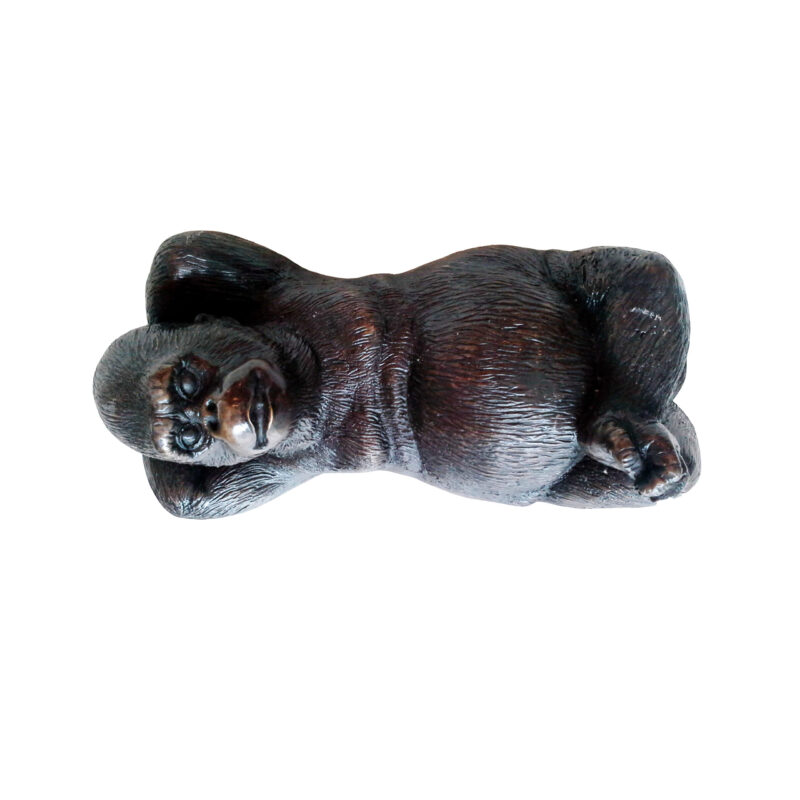 SRB706844 Bronze Sleeping Baby Gorilla Sculpture by Metropolitan Galleries Inc