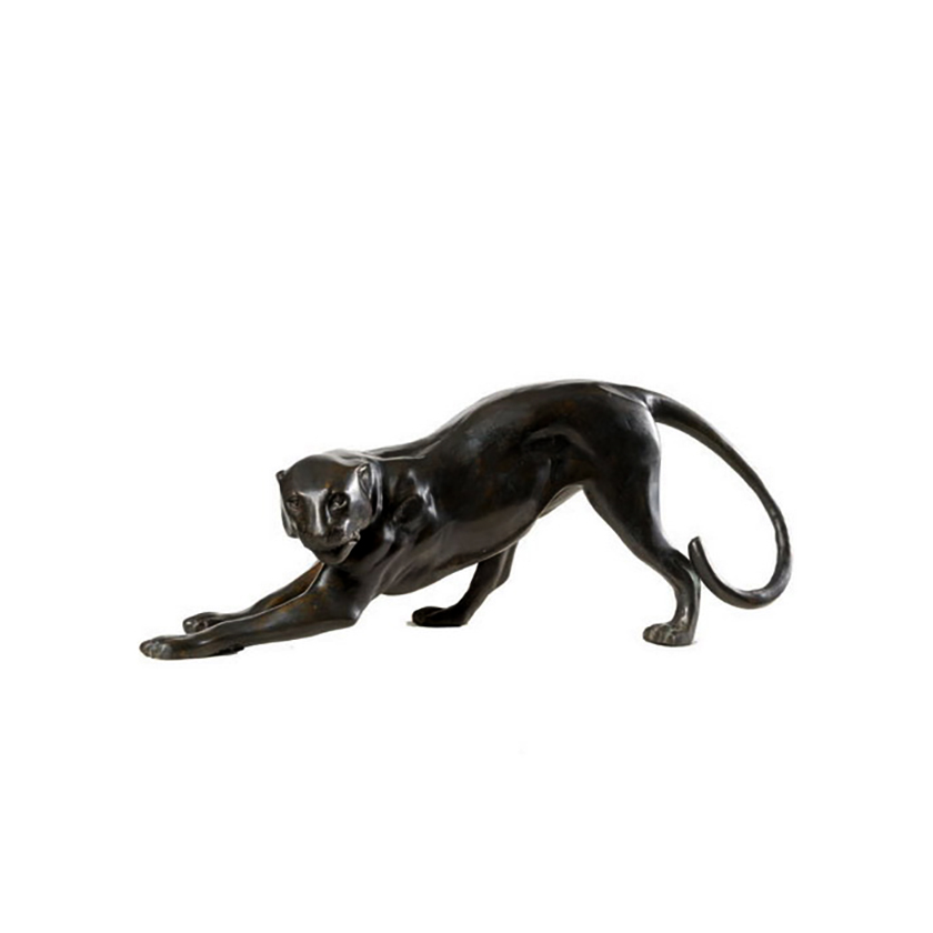 SRB990347 Bronze Stretching Panther Sculpture by Metropolitan Galleries Inc