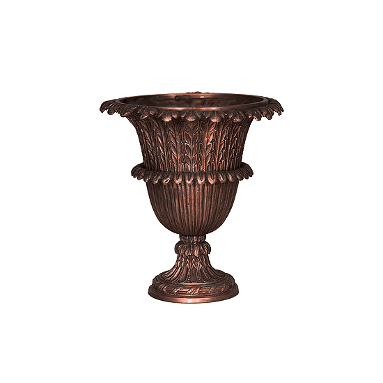 SRB056380 Bronze Leaf Pattern Planter Urn by Metropolitan Galleries Inc