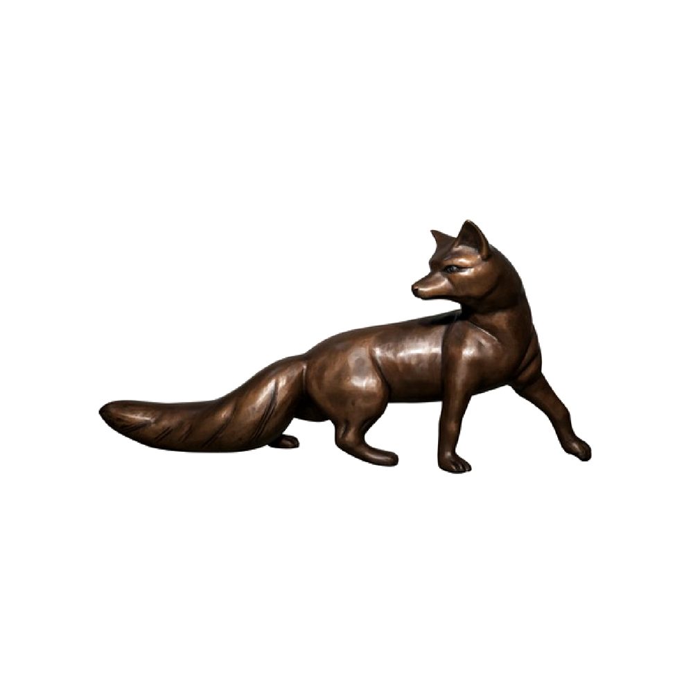 SRB047202 Bronze Fox Sculpture by Metropolitan Galleries Inc