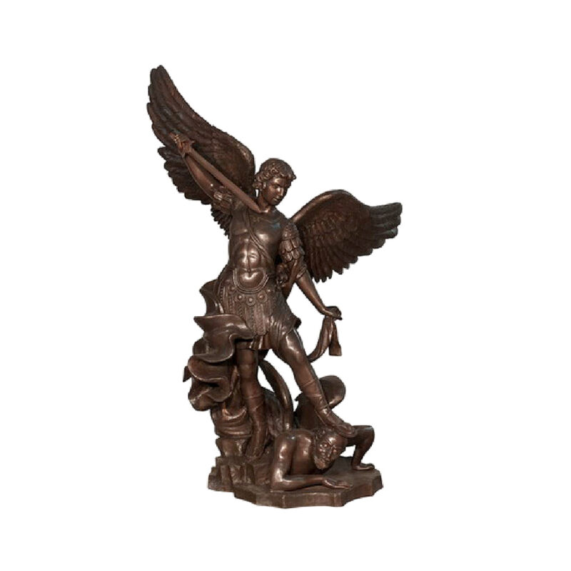 SRB047228 Bronze Michael the Archangel Sculpture by Metropolitan Galleries Inc