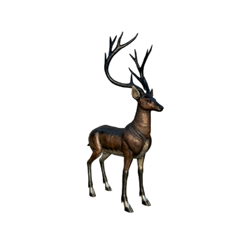 SRB047284 Bronze Majestic Deer Sculpture by Metropolitan Galleries Inc