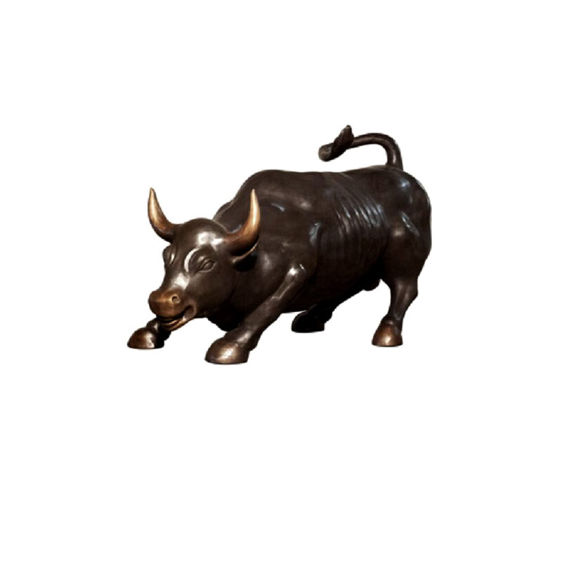 SRB047308 Bronze Bull Sculpture by Metropolitan Galleries Inc