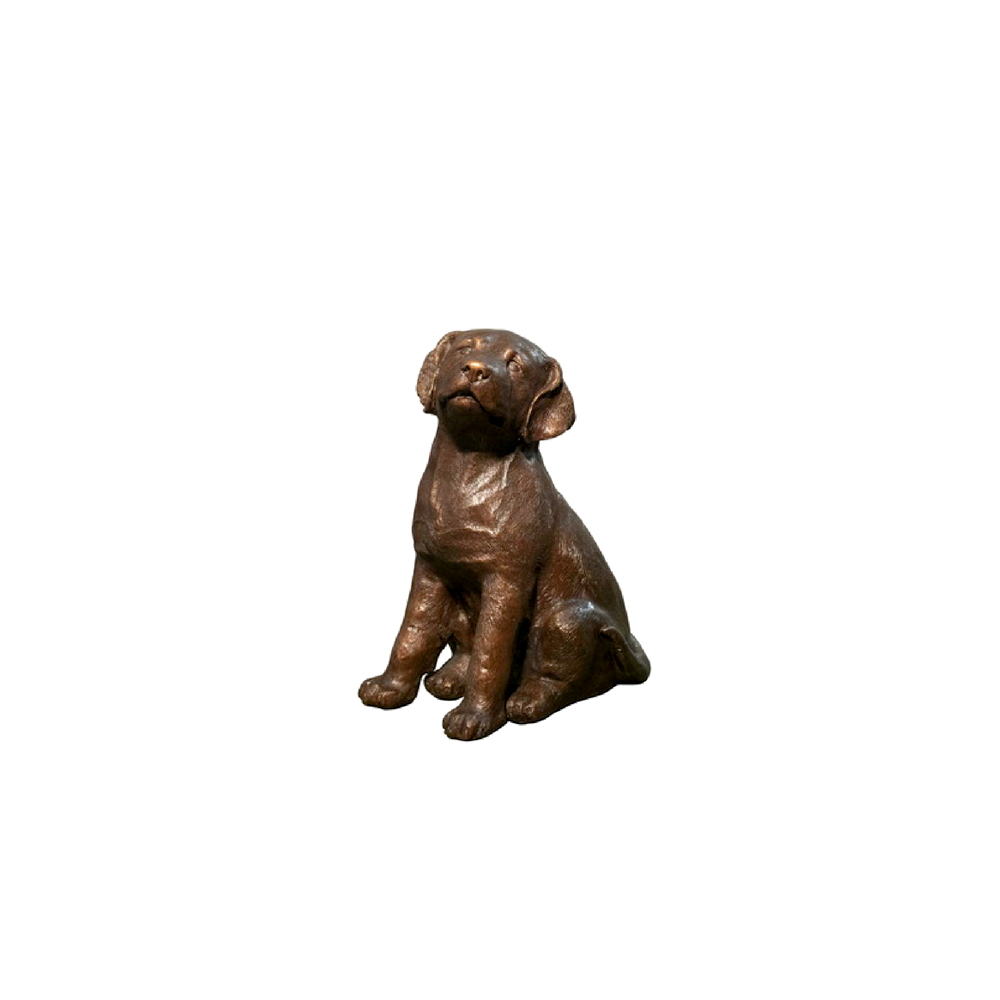 SRB047318 Bronze Lab Puppy Dog Sculpture by Metropolitan Galleries Inc