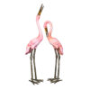 Bronze Pink Heron Sculpture Set