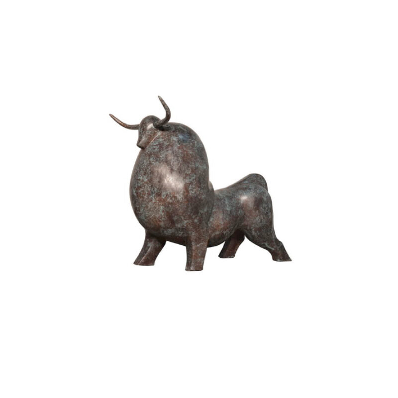 SRB058648 Bronze Contemporary Bull Sculpture by Metropolitan Galleries Inc